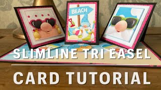 Slimline Tri Easel Card Tutorial [upl. by Yednarb694]