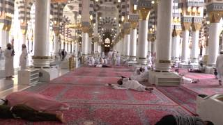 Hajj 2013  Madinah  Masjid Nabawi Interior [upl. by Hallvard]