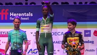 Biniam Girmay wins in Herentals [upl. by Okoy]