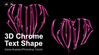 3D CHROME Text Shape  Simple amp Quick Tutorial [upl. by Tuorah]