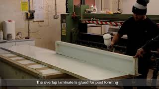 Laminate worktop postforming process [upl. by Fantasia]