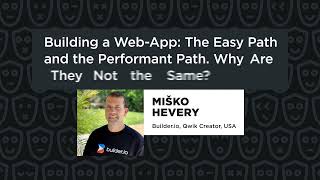 Building a WebApp The Easy Path and the Performant Path – Miško Hevery JSNation 2023 [upl. by Ahsikad]