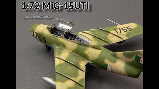 MIKOYAN GUREVICH MiG15 UTI Algerian Air Force 172 Eduard Model Kit Full Video Build [upl. by Gautier]