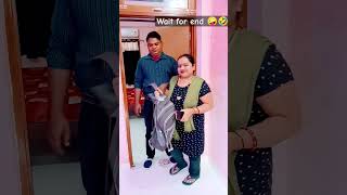 Aada pavi 🤣🤪 wait for end 🤪🤣 comedy funny couple family trending ytstudio husbandwifecomedy [upl. by Terces]