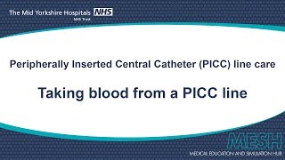 PICC line Blood Draw [upl. by Birk]