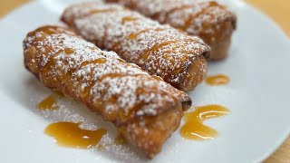 Sweet Delicious Peach Cobbler Egg Rolls  Desserts [upl. by Jeraldine]