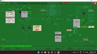 Operation of Fresh water Hydrophore 100  Auxmach  Kongsberg Simulator  Ksim  UCMETC [upl. by Atteloc]