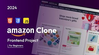 Create Amazon Clone Using HTML CSS and JavaScript  Frontend Project For Beginners [upl. by Melisent]