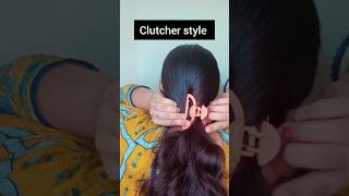 Daily clutcher hairstyle 🥰hairstyle hair youtube [upl. by Tomasine]