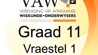 Graad 11 Nasionale Senior Sertifikaat Wiskunde Vr 1 Nov 2015 Vraag 11 [upl. by Leela624]