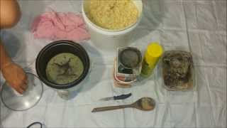 Beeswax Processing Part 1  simple cleaning filtering melting and rendering wax cappings at home [upl. by Mihe797]