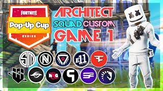 Architect PopUp 🥊Squad Customs🥊 Game 1 Fortnite [upl. by Enelehcim]