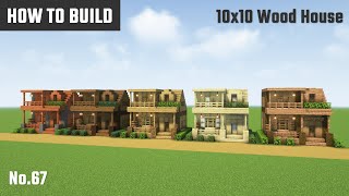 マイクラ建築：単一種類の木のみを使ったサバイバル拠点として使える家の作り方。10x10ブロックで簡単に。No67【Minecraft】 [upl. by Lebasile65]