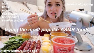 trying the most popular ASMR foods [upl. by Pearla]