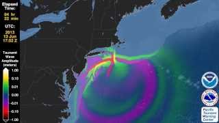 Meteotsunami Animation US East Coast June 2013 [upl. by Ailaht]