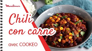 Chili con carne avec COOKEO  Les recettes Moulinex [upl. by Noterb]