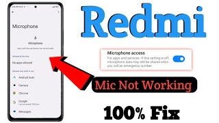 microphone not working in redmi  enable microphone setting [upl. by Nnelg]