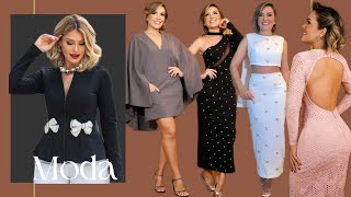 MODA TENDENCIA ROPAS PRIMAVERAL PARA MUJERES BAJITAS DE 40 A 50 AÑOS MODA MUJER DE HOY [upl. by Namsaj598]