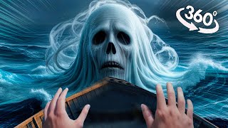 On a Boat with Ghosts A Frightening Voyage  360ºVR video [upl. by Ahsillek]