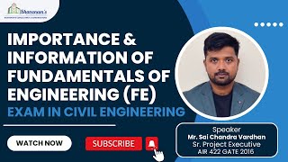 Importance amp Information About FE Exam  Civil Engineering [upl. by Zipporah]