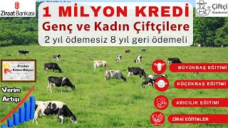 1 Milyon TL genç ve kadın çiftçi kredisi için şartlar nelerdir Sertifika nasıl alınır [upl. by Ardyce887]