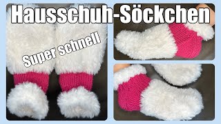 HausSöckchen  Bettsocken ganz schnell gestrickt [upl. by Gault648]