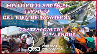 Con éxito el primer recorrido de Palenque a Coatzacoalcos para unir Tren Maya y Corredor del Istmo [upl. by Bennie489]