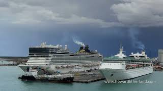 Time lapse video of two cruise liners in Livorno port Italy [upl. by Aileduab2]