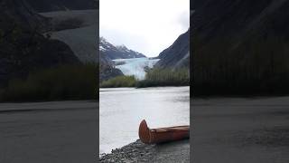 Canoeing in Alaska to a glacier [upl. by Nnylecyoj]