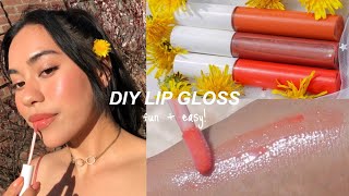 DIY LIP GLOSS 3 ways how to make cute gloss in 5 minutes [upl. by Suoirrad]