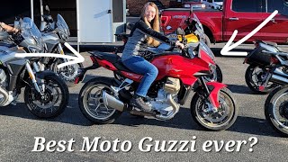 Hev riding the 2024 Moto Guzzi V100 for the first time [upl. by Alyled196]