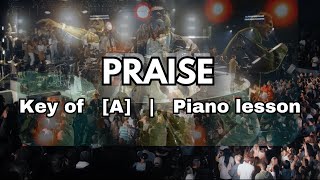 Praise A  Piano Tutorial Brandon Lake Elevation Worship [upl. by Apeed]