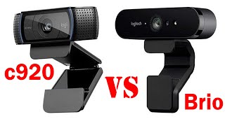 Logitech Brio Vs C920 Camera  Side by Side Comparison [upl. by Aileon321]