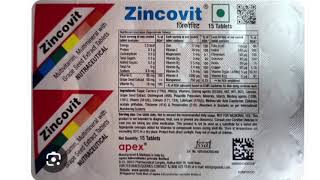 Zincovit Tablets Mubvitamin Multimineral with Grape Seed Extract Tablets NUTRACEUTICAL [upl. by Leiahtan]