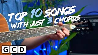 Play 10 guitar songs with 3 EASY chords  G C and D major [upl. by Leanatan]