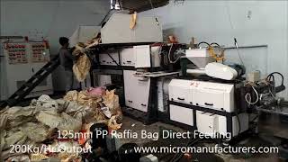 PP Raffia Mother Baby Recycling Machine  Direct Feeding [upl. by Elleon403]