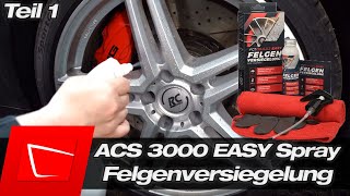 Felgen einfach und schnell versiegeln  ACS 3000 EASY Spray Felgenversiegelung im Test Teil 1 [upl. by Gherardi]