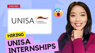 UNISA is hiring internships No work experience required Apply for 20 September [upl. by Rip725]