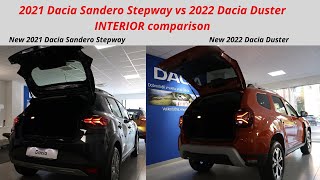 2021 Dacia Sandero Stepway vs 2022 Dacia Duster  INTERIOR Comparison by Suppergimm Vizualic [upl. by Raf]