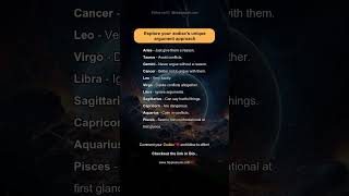 Explore your zodiacs unique argument approach shorts [upl. by Icyac341]