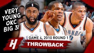 YOUNG Kevin Durant Russell Westbrook amp Harden Game 4 Highlights vs Lakers 2010 Playoffs  EPIC [upl. by Atnohs]