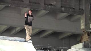 CRAZY SKATEBOARD STUNT at Burnside Skatepark [upl. by Merl]