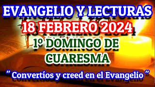 Evangelio de hoy Domingo 18 de Febrero 2024  Lecturas de hoy [upl. by Liggitt]