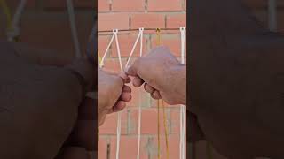 Make fishing nets and soccer goal nets easily climbing cocacolaexperiment knot rope diy [upl. by Aila]