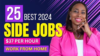 25 Best SIDE JOBS For 2024 That Can Be Done From Home Some Worldwide Up To US37 Per Hour [upl. by Adgam]