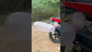 Testing strongest baloons using bike exhaust smoke shorts ytshort experiment scienceexperiment [upl. by Namreg786]