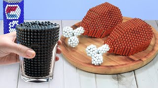 DIY  FAST FOOD Chicken from Magnetic Balls Satisfying ASMR amp Magnet Challenge [upl. by Ilera171]