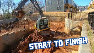 Converting this pond from a temporary silt pond to a permanent pond [upl. by Adnerol642]