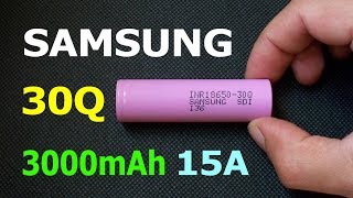 Samsung 30Q  high drain 18650 Liion battery discharge capacity test [upl. by Huey66]