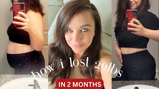 how i lost 20lbs in 2 months  plant based diet [upl. by Teerell78]